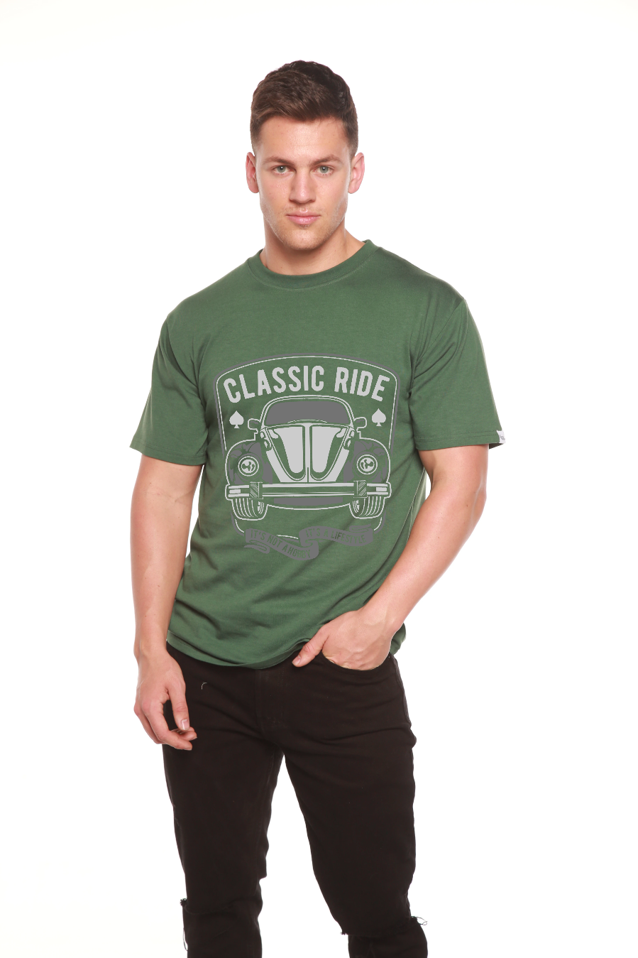 Classic Ride Men's Bamboo Viscose/Organic Cotton Short Sleeve Graphic T-Shirt - The7Letter