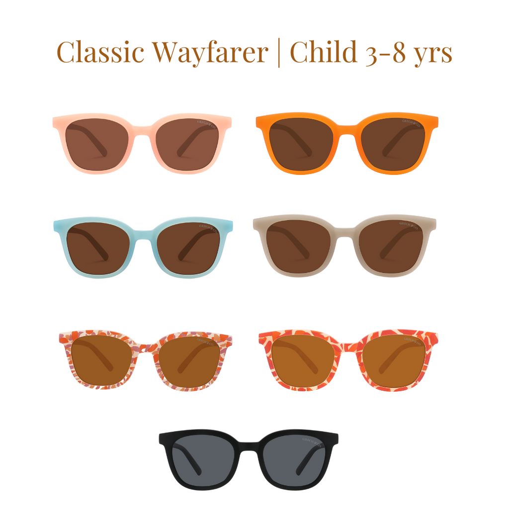 Classic Wayfarer Sustainable Sunglasses | Bio-Based · Bendable · Polarized | Child | 3-8 Y - The7Letter