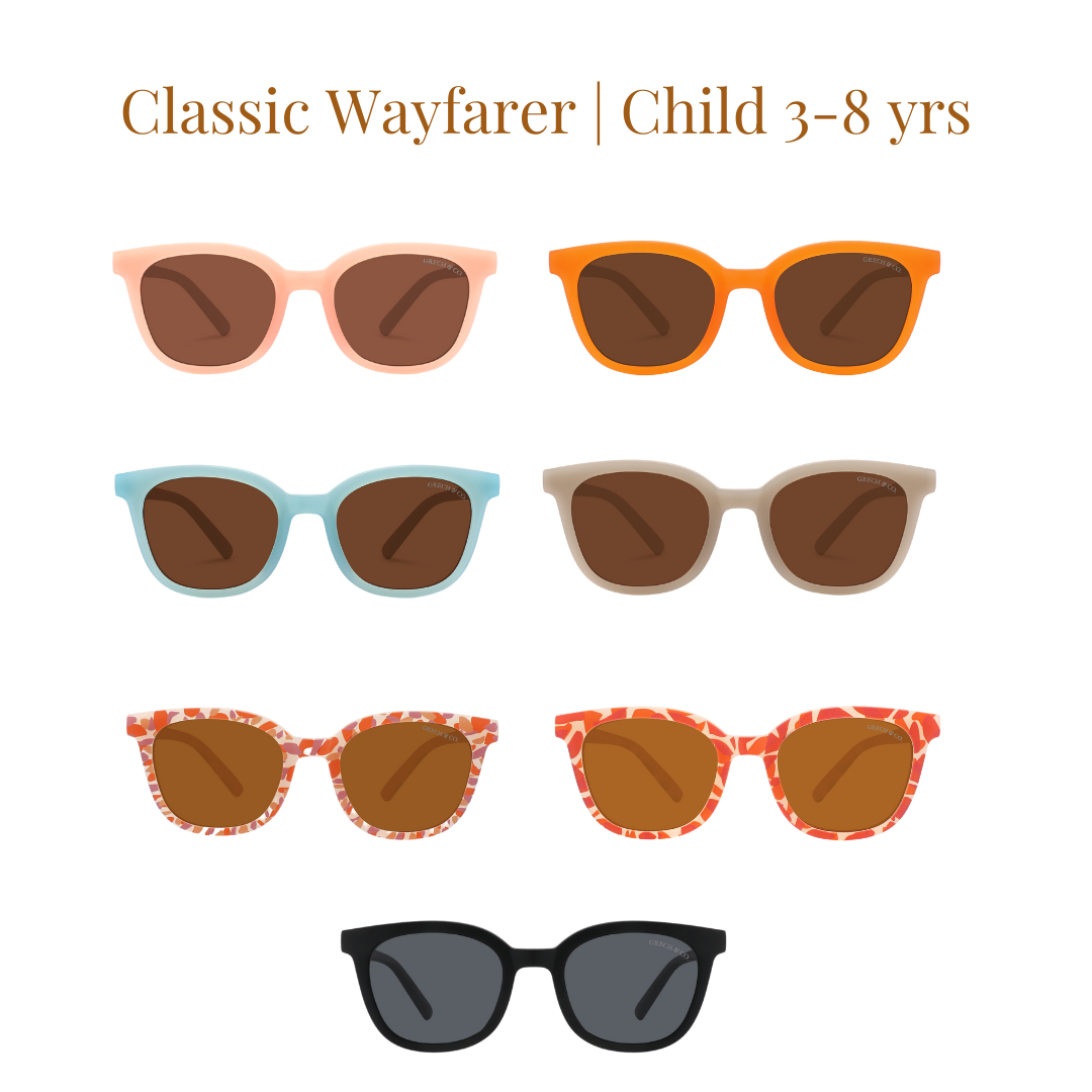 Classic Wayfarer Sustainable Sunglasses | Bio-Based · Bendable · Polarized | Child | 3-8 Y - The7Letter