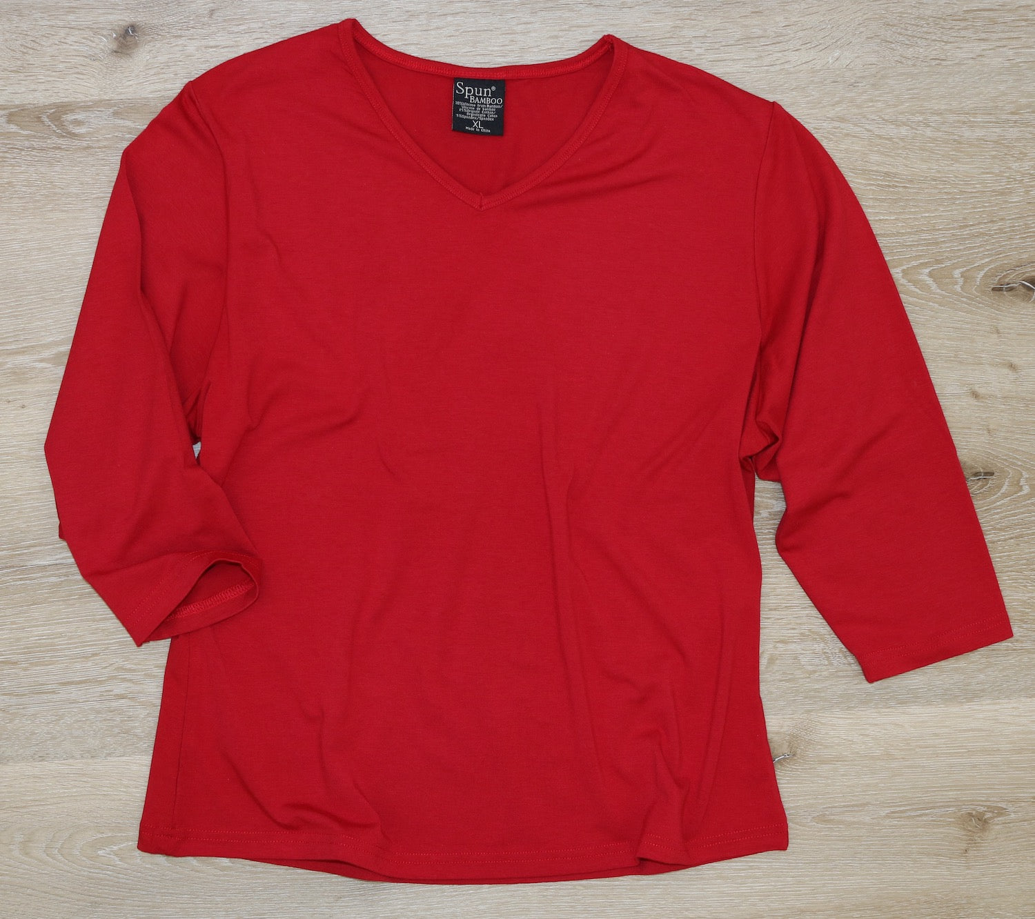 Clearance Women's Bamboo Viscose/Cotton V-Necks 3/4 Sleeve T-Shirt - The7Letter