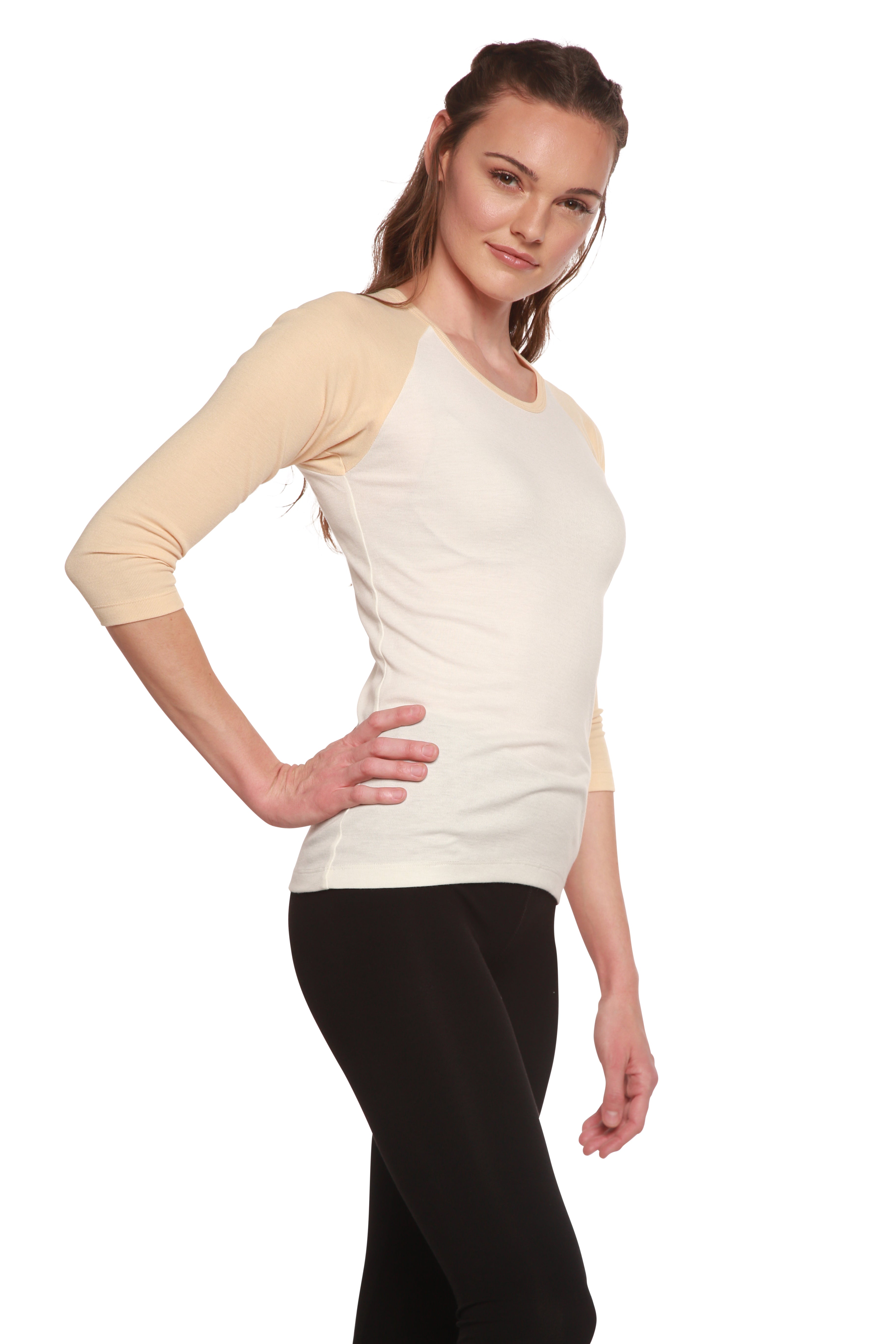 Clearance Women's Bamboo Viscose/Sorona 3/4 Sleeve T-Shirt - The7Letter