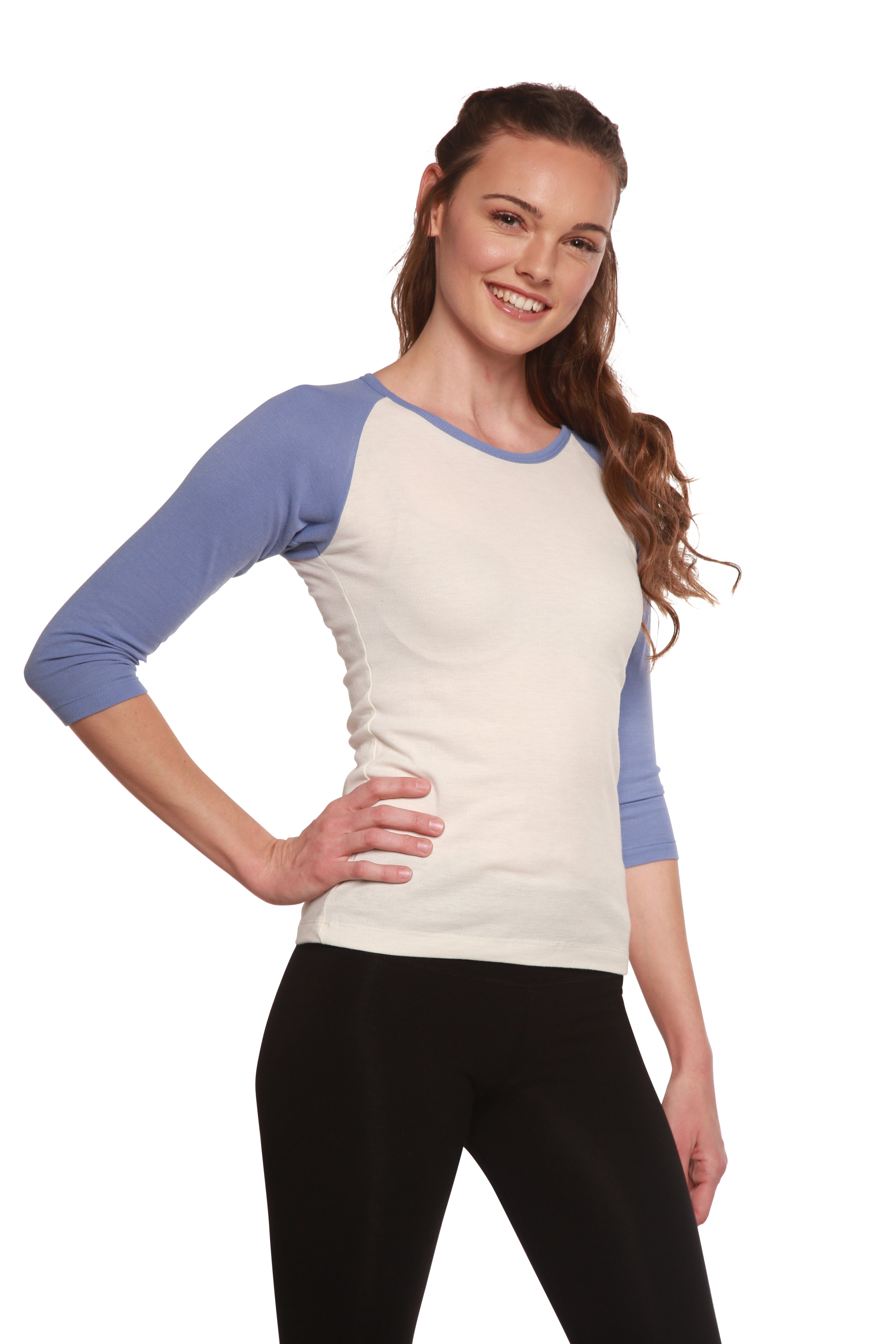 Clearance Women's Bamboo Viscose/Sorona 3/4 Sleeve T-Shirt - The7Letter