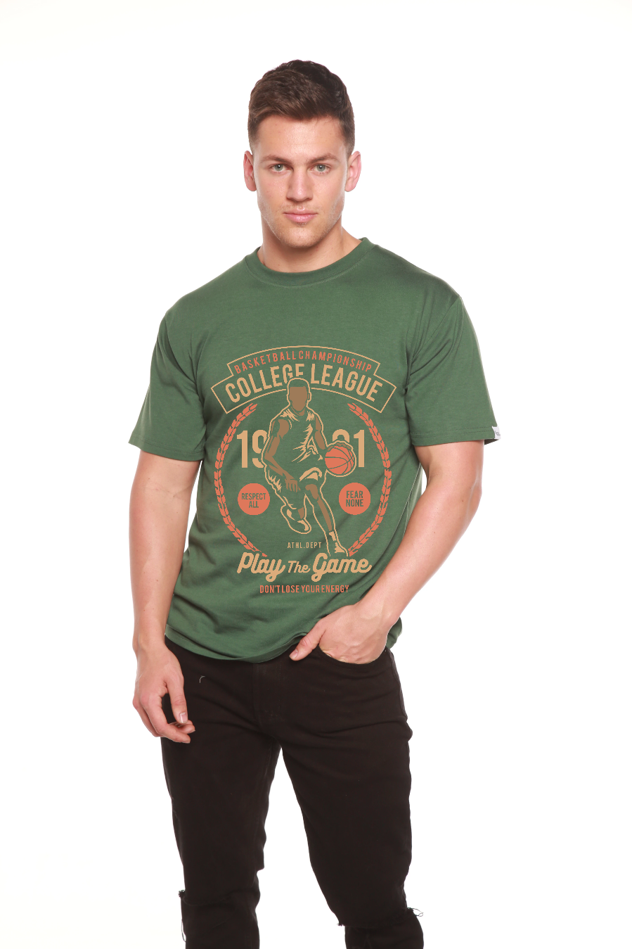 College League Men's Bamboo Viscose/Organic Cotton Short Sleeve Graphic T-Shirt - The7Letter
