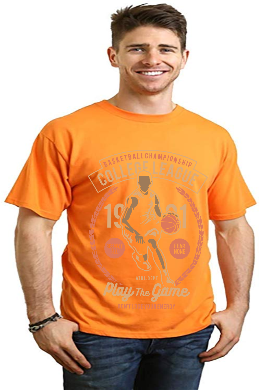 College League Men's Bamboo Viscose/Organic Cotton Short Sleeve Graphic T-Shirt - The7Letter