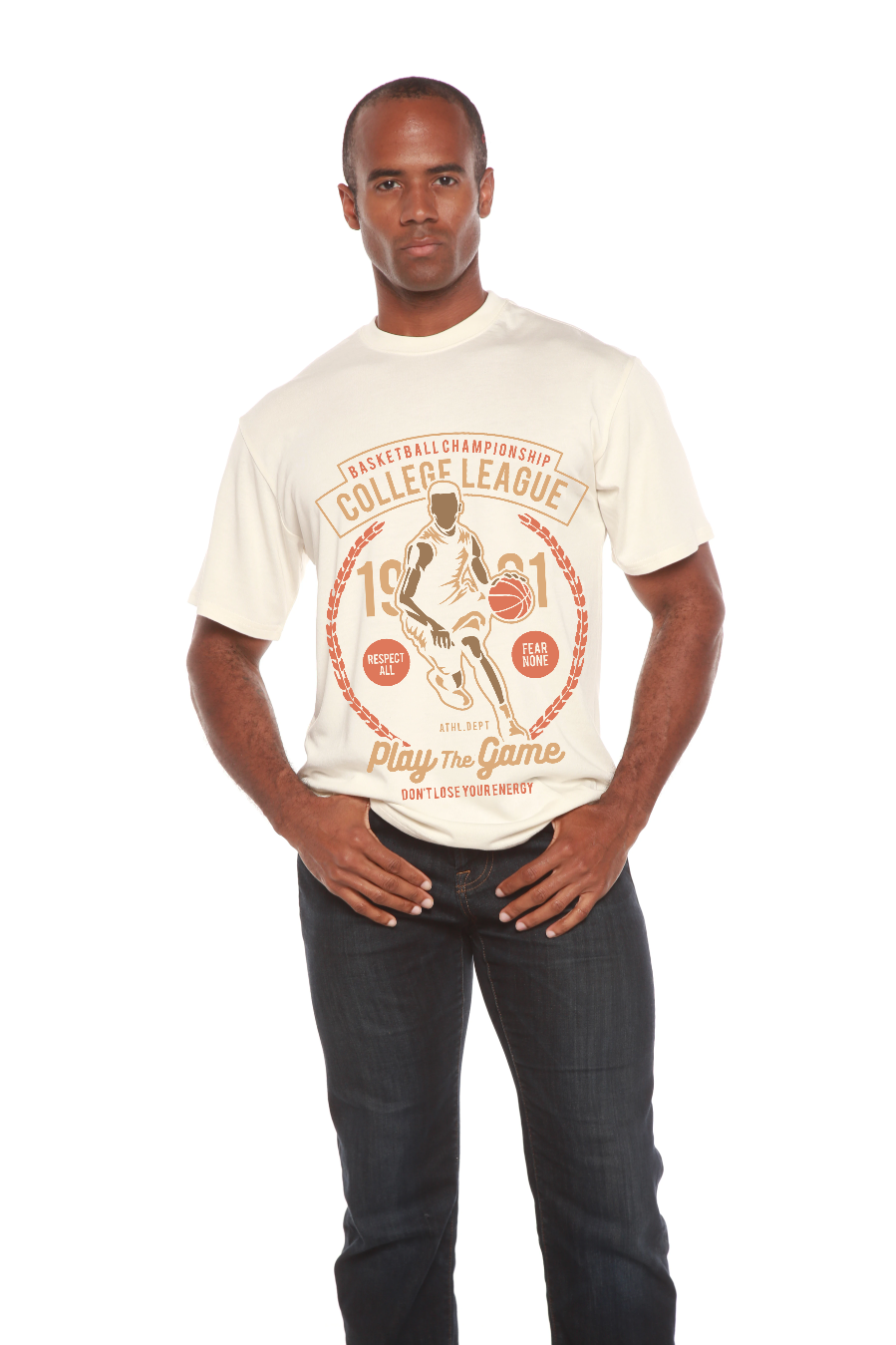 College League Men's Bamboo Viscose/Organic Cotton Short Sleeve Graphic T-Shirt - The7Letter