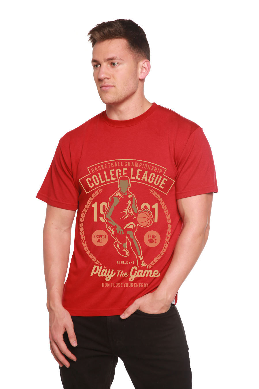 College League Men's Bamboo Viscose/Organic Cotton Short Sleeve Graphic T-Shirt - The7Letter