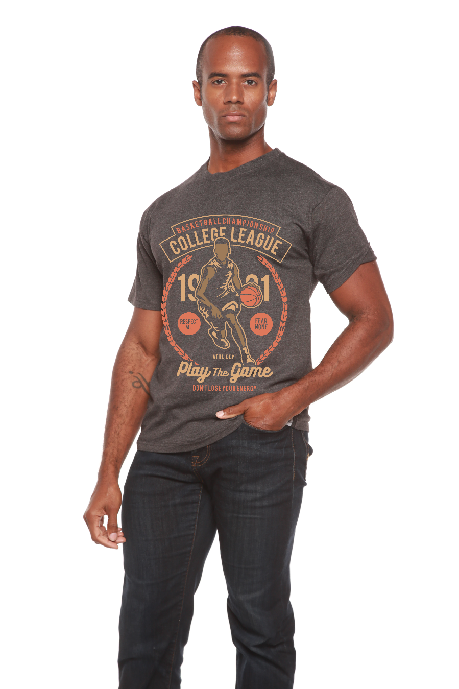 College League Men's Bamboo Viscose/Organic Cotton Short Sleeve Graphic T-Shirt - The7Letter