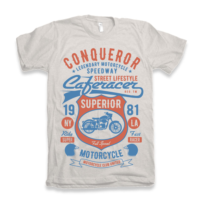 Conqueror Speedway Men's Bamboo Viscose/Organic Cotton Short Sleeve Graphic T-Shirt - The7Letter
