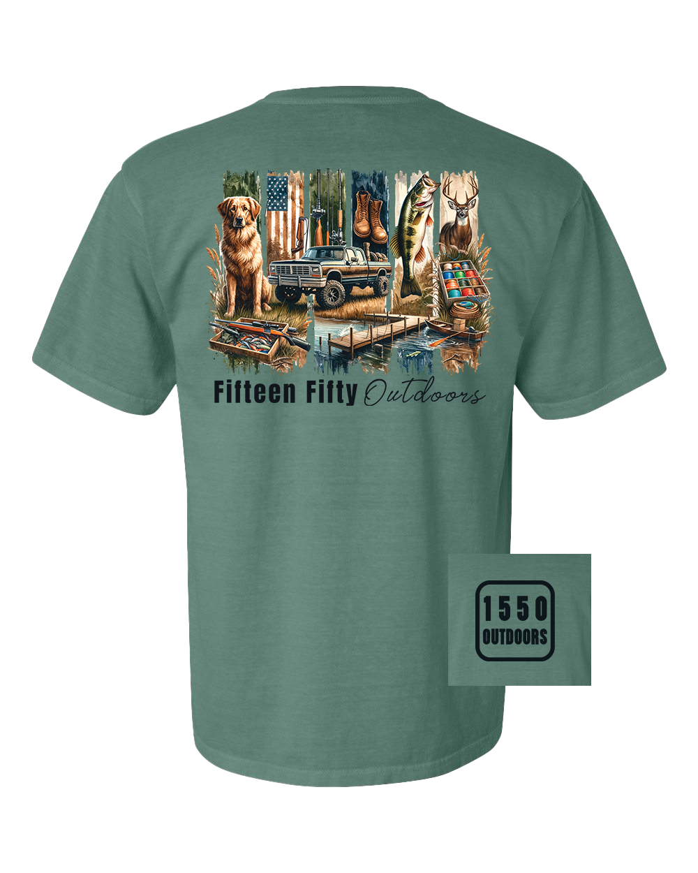 Country Raised T-Shirt mit Brusttasche