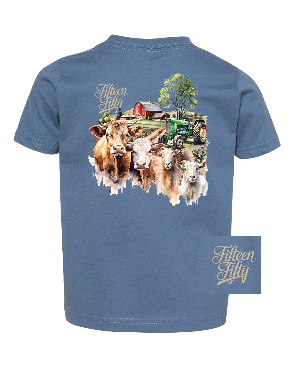 Kleinkind-T-Shirt mit Kuhfarm-Motiv