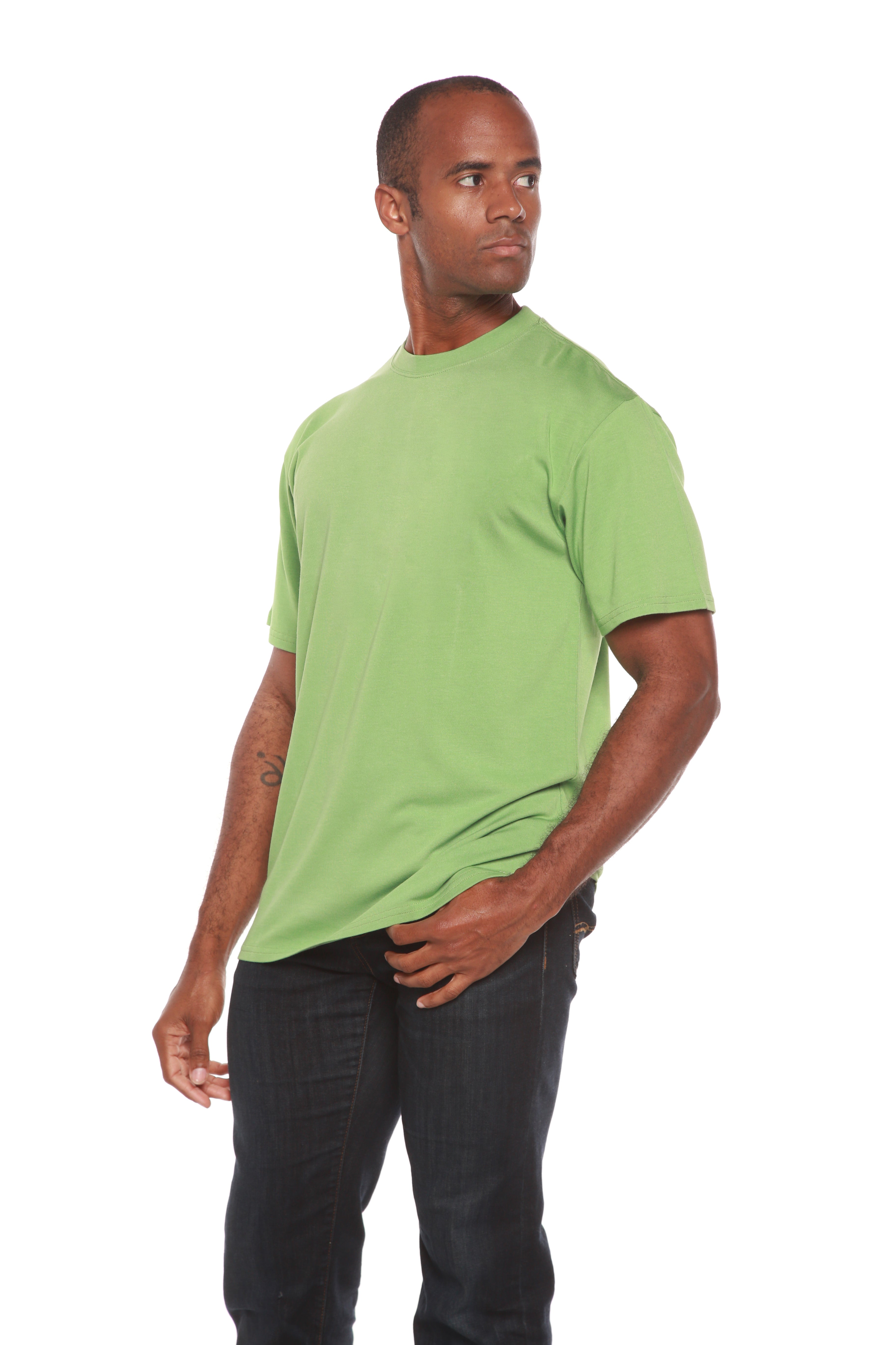 Custom Printed Men's Bamboo Viscose/Organic Cotton Short Sleeve T-Shirt - The7Letter