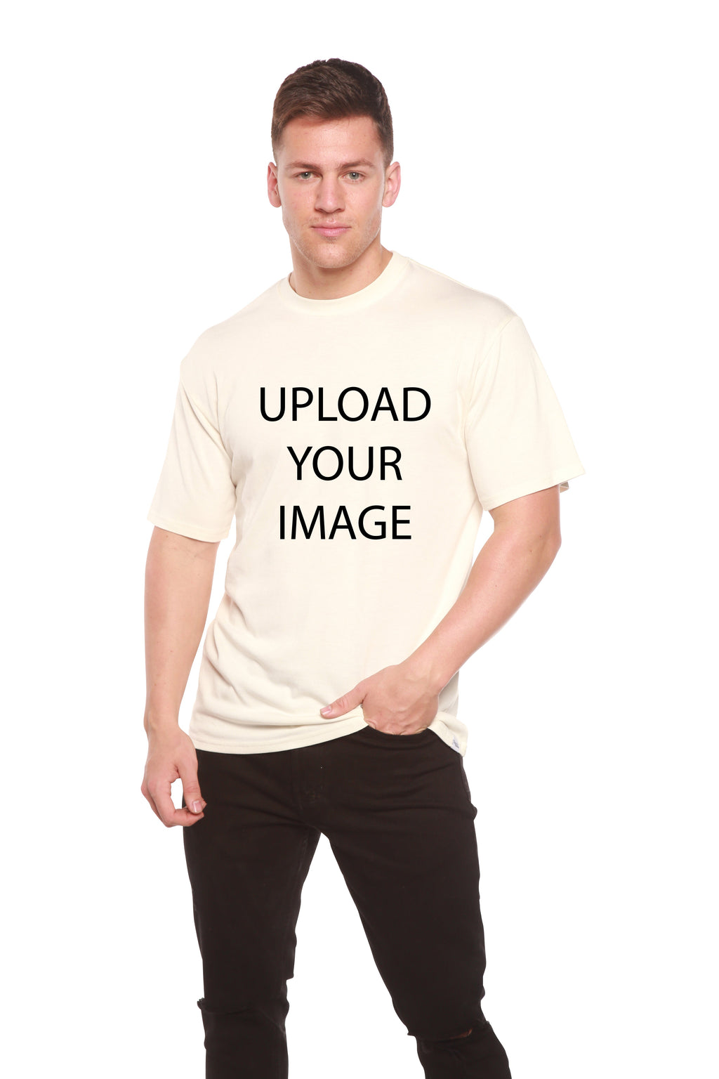 Custom Printed Men's Bamboo Viscose/Organic Cotton Short Sleeve T-Shirt - The7Letter