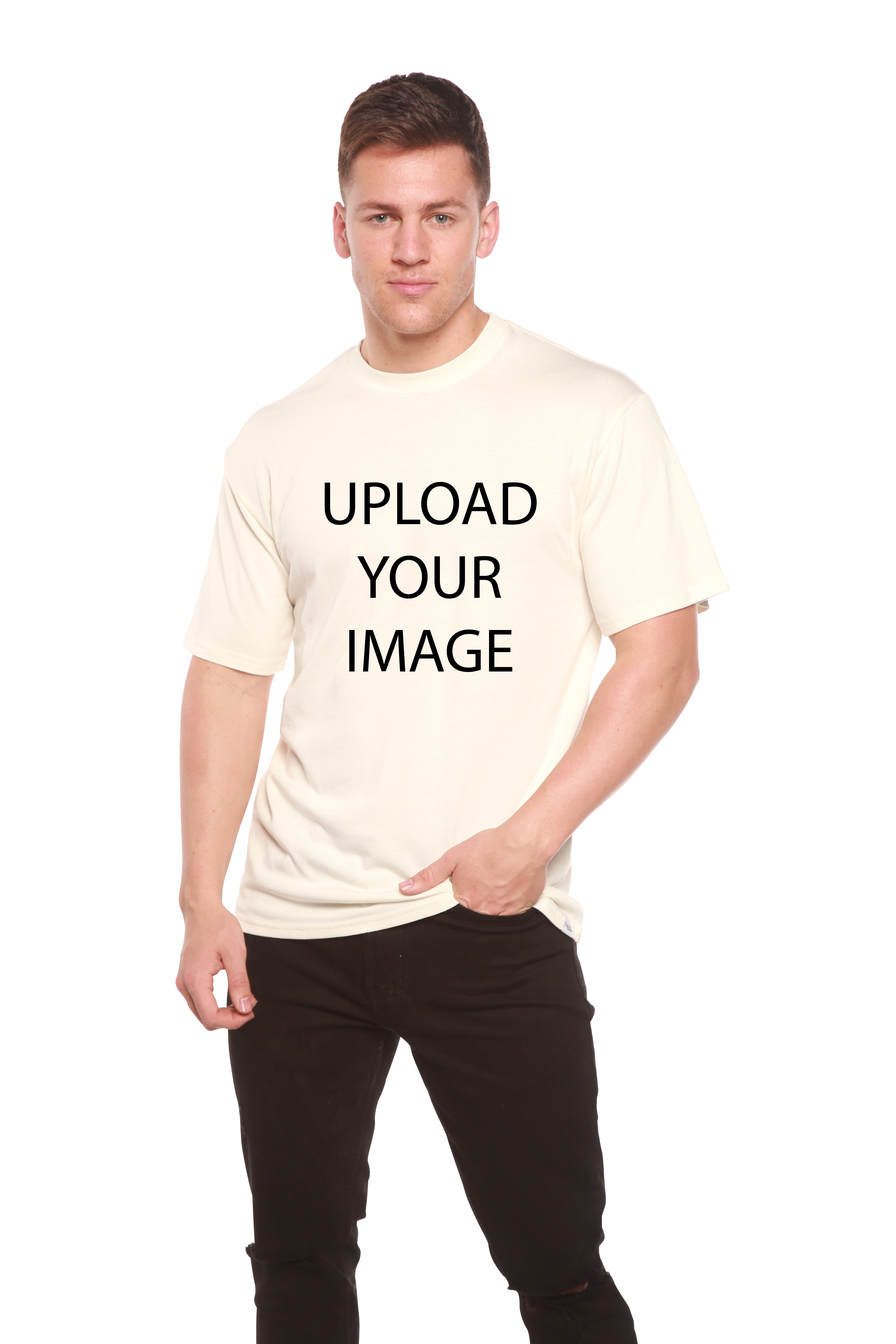 Custom Printed Men's Bamboo Viscose/Organic Cotton Short Sleeve T-Shirt - The7Letter
