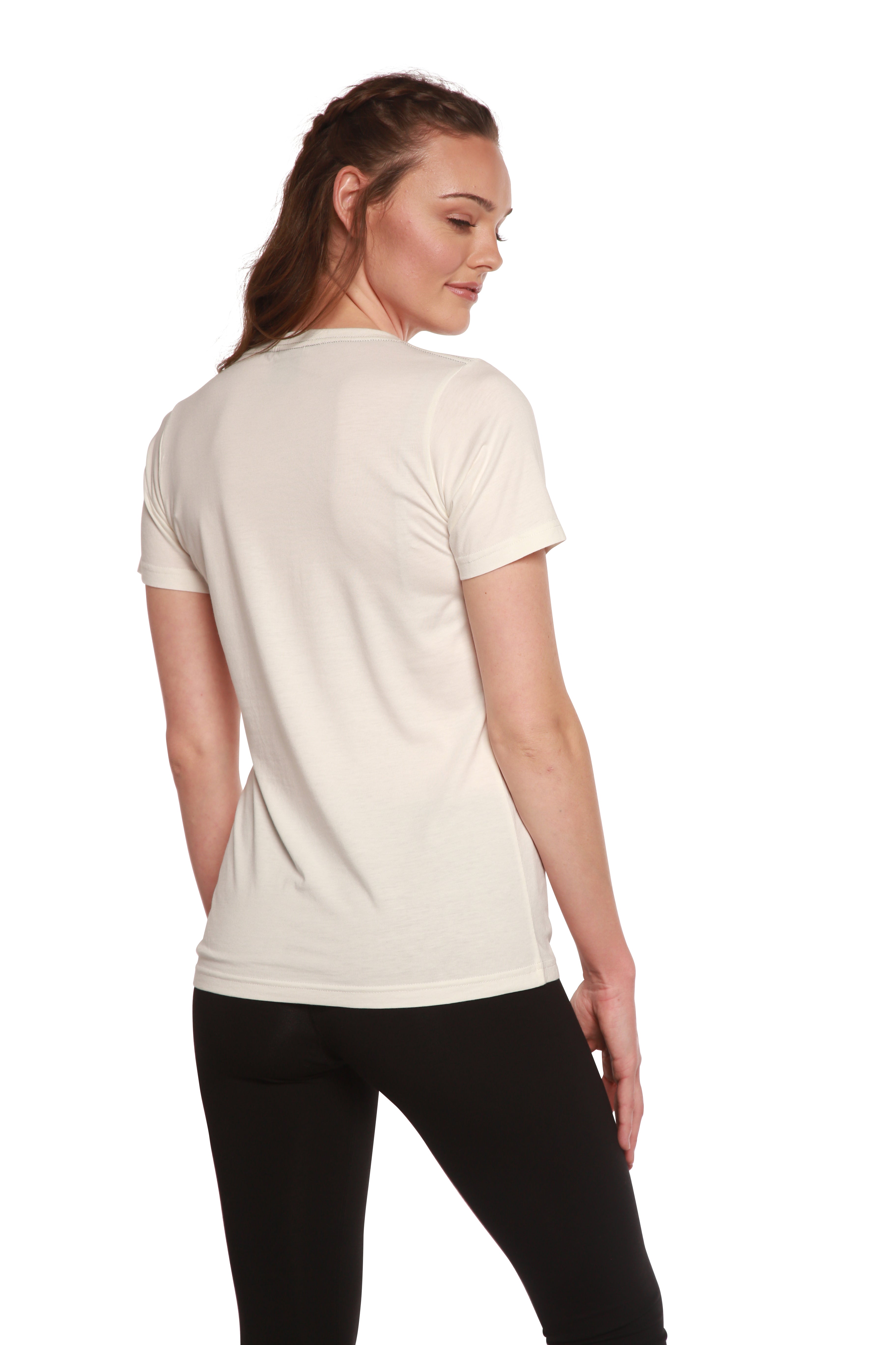 Custom Printed Women's Bamboo/Cotton Short Sleeve Scoop Neck Graphic T-Shirt - The7Letter