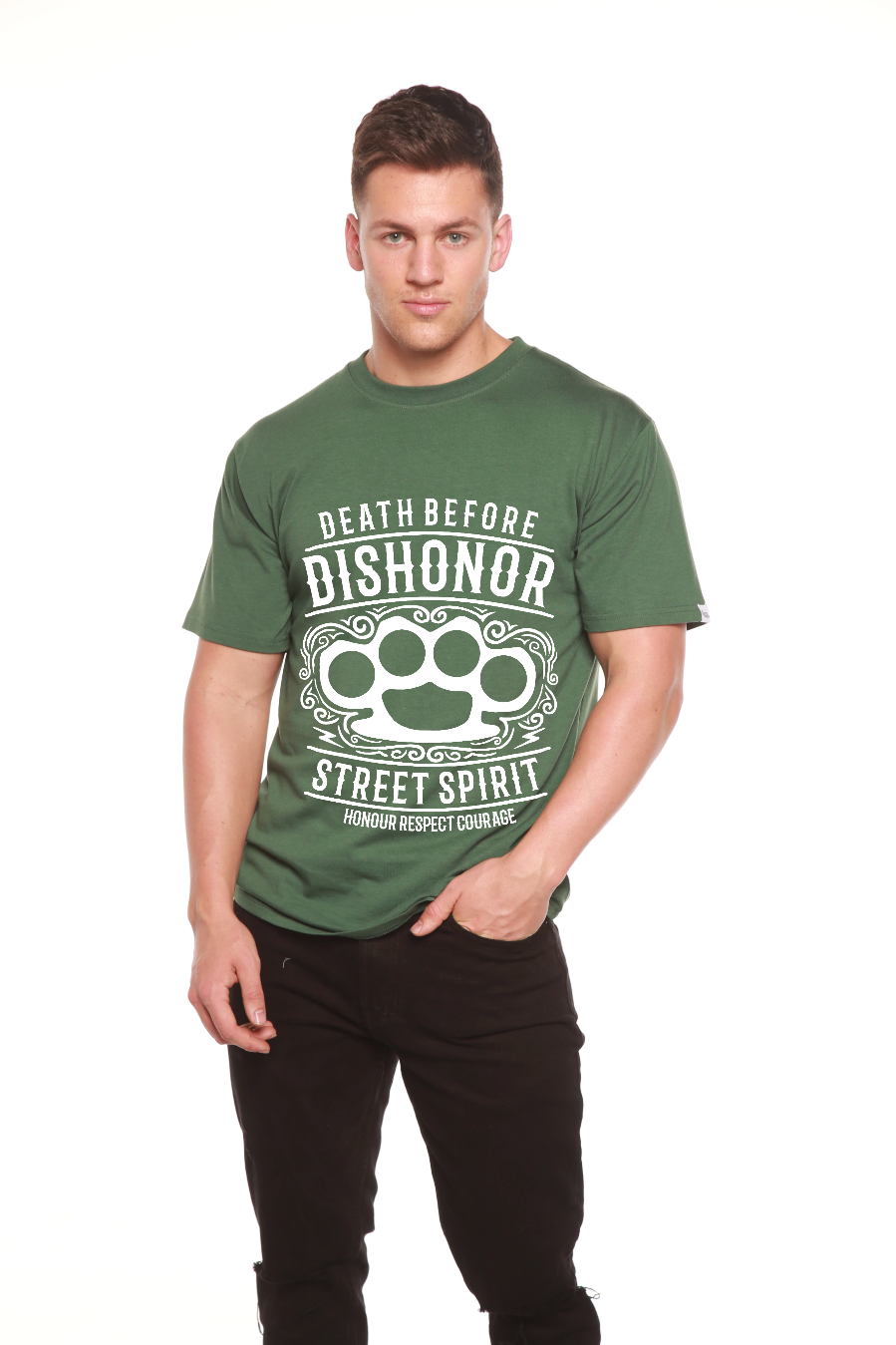 Death Before Men's Bamboo Viscose/Organic Cotton Short Sleeve Graphic T-Shirt - The7Letter