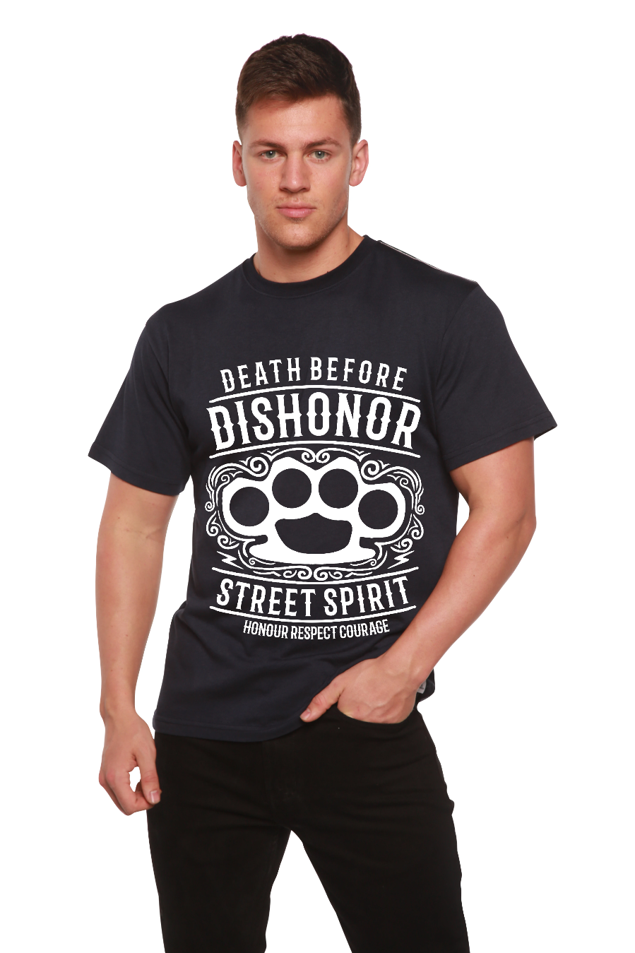 Death Before Men's Bamboo Viscose/Organic Cotton Short Sleeve Graphic T-Shirt - The7Letter