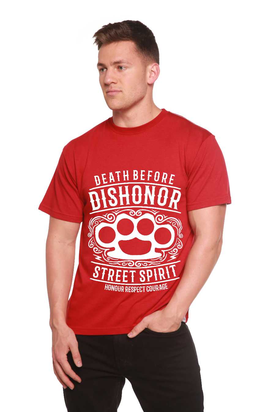 Death Before Men's Bamboo Viscose/Organic Cotton Short Sleeve Graphic T-Shirt - The7Letter