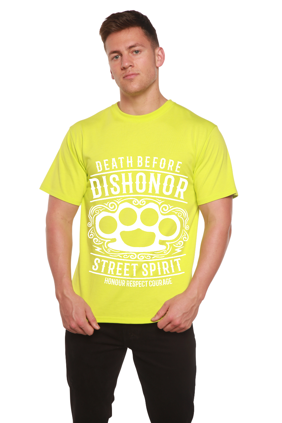 Death Before Men's Bamboo Viscose/Organic Cotton Short Sleeve Graphic T-Shirt - The7Letter