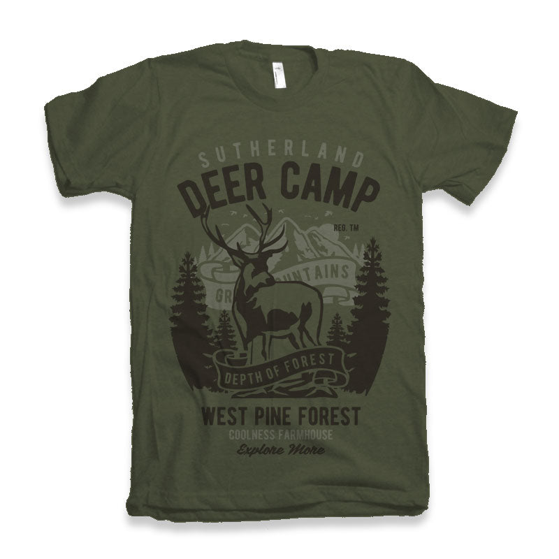 Deer Camp Men's Bamboo Viscose/Organic Cotton Short Sleeve Graphic T-Shirt - The7Letter
