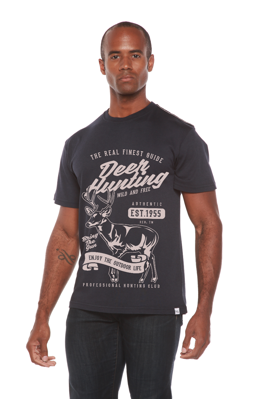 Deer Hunting Men's Bamboo Viscose/Organic Cotton Short Sleeve Graphic T-Shirt - The7Letter