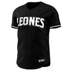 Leones del Escogido Trikot | Wilson Schwarzes Button-Up | LIDOM Baseball