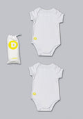 Baby Boy 2pc White Short Sleeve Onesie Set - The7Letter