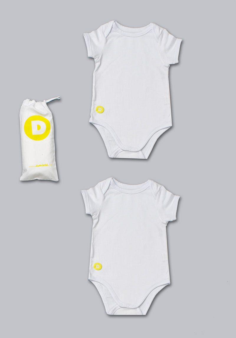 Baby Boy 2pc White Short Sleeve Onesie Set - The7Letter