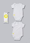 Baby Girl 2pc White Short Sleeve Onesie Set - The7Letter