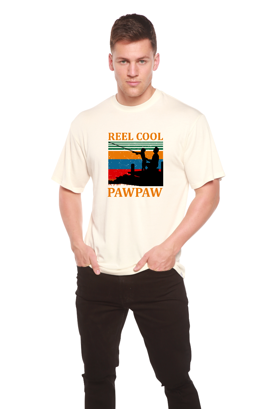 Real Cool Pawpaw Men's Bamboo Viscose/Organic Cotton Short Sleeve Printed T-Shirt - The7Letter