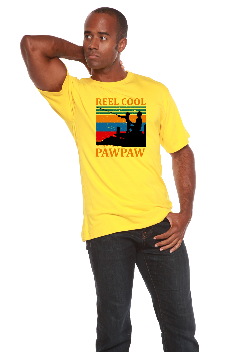 Real Cool Pawpaw Men's Bamboo Viscose/Organic Cotton Short Sleeve Printed T-Shirt - The7Letter