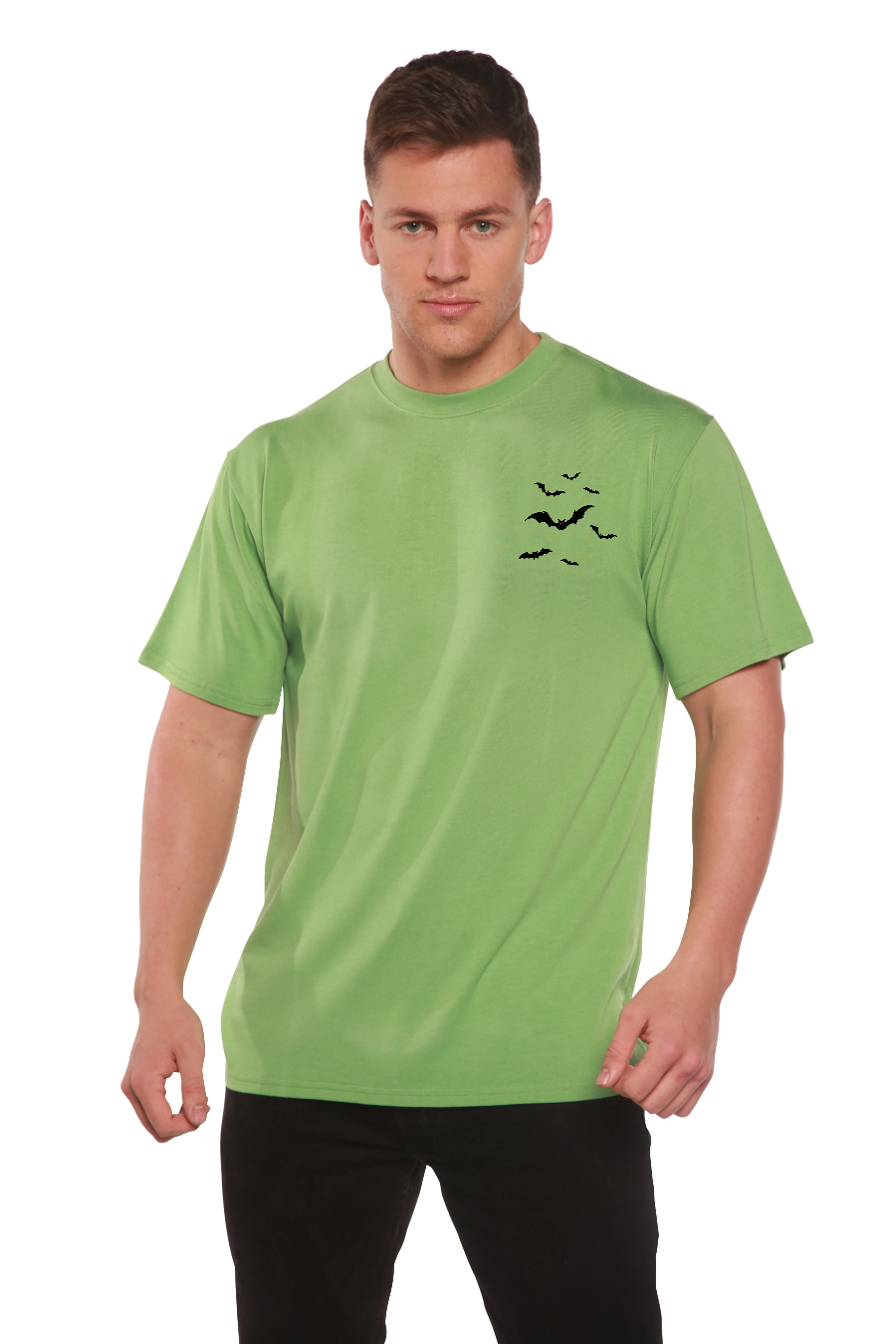 Halloween Bats Bamboo Viscose/Organic Cotton Short Sleeve Printed T-Shirt - The7Letter