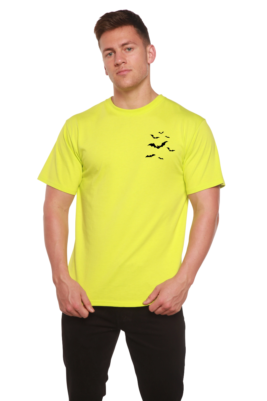 Halloween Bats Bamboo Viscose/Organic Cotton Short Sleeve Printed T-Shirt - The7Letter