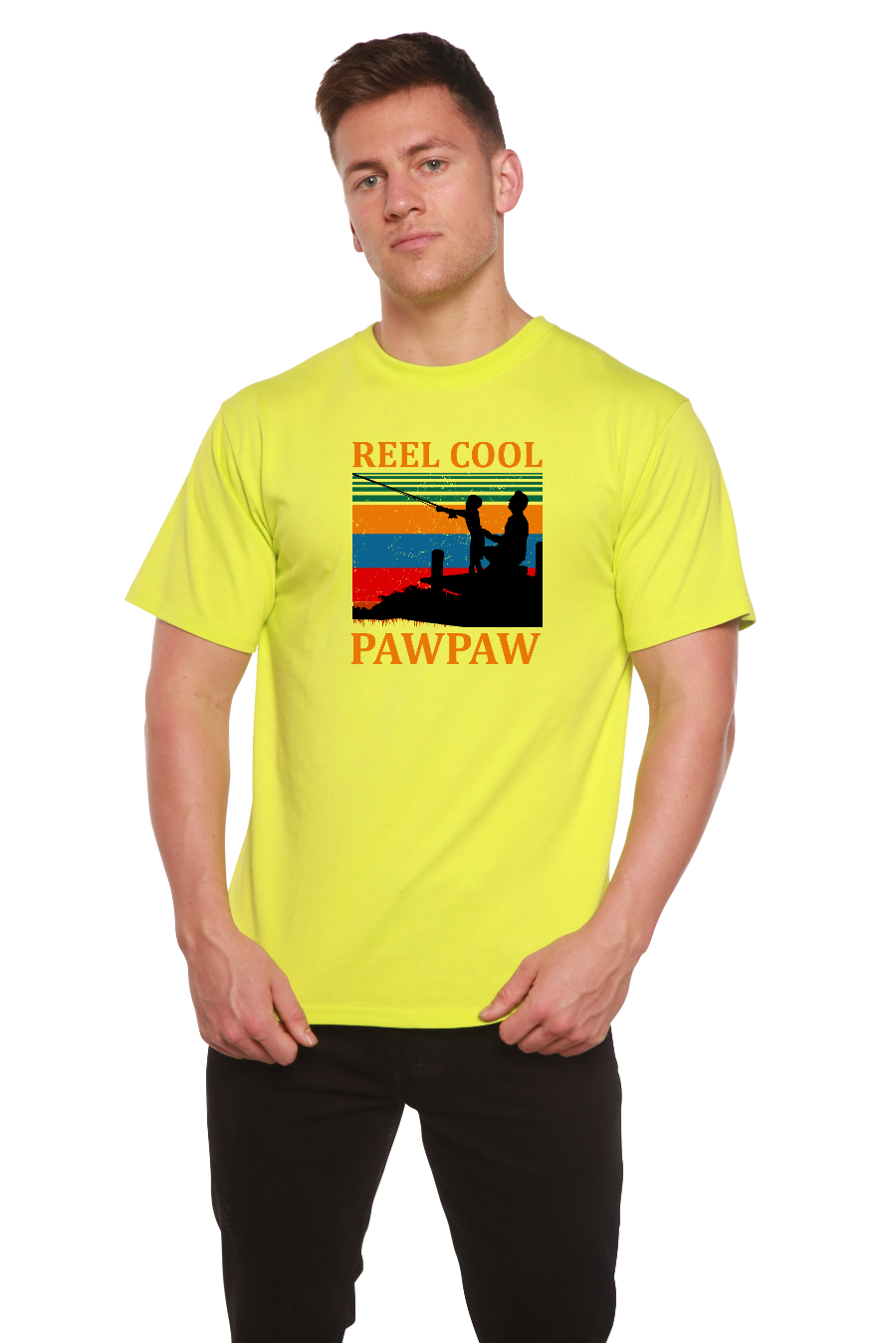 Real Cool Pawpaw Men's Bamboo Viscose/Organic Cotton Short Sleeve Printed T-Shirt - The7Letter