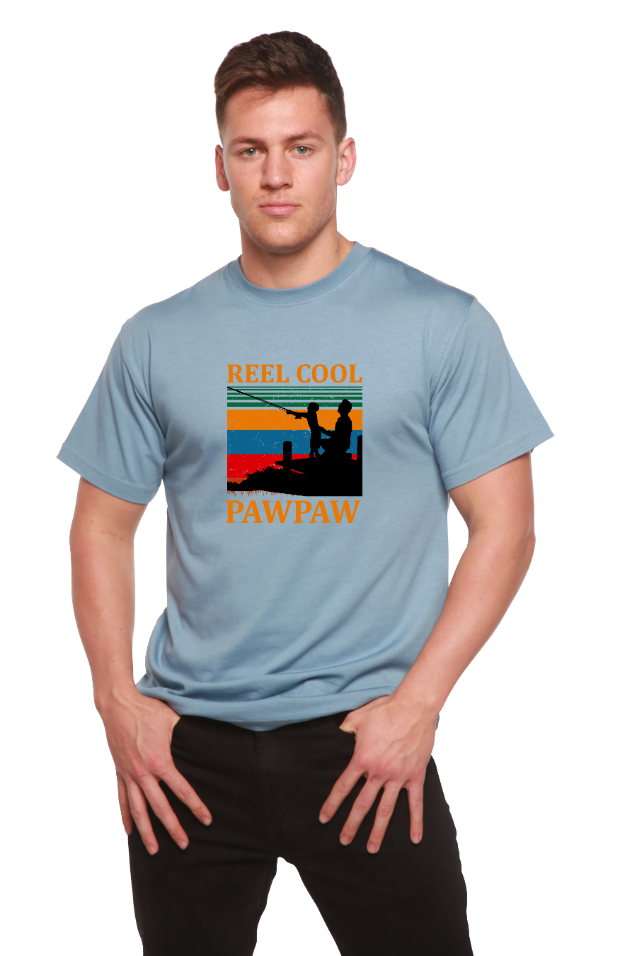 Real Cool Pawpaw Men's Bamboo Viscose/Organic Cotton Short Sleeve Printed T-Shirt - The7Letter