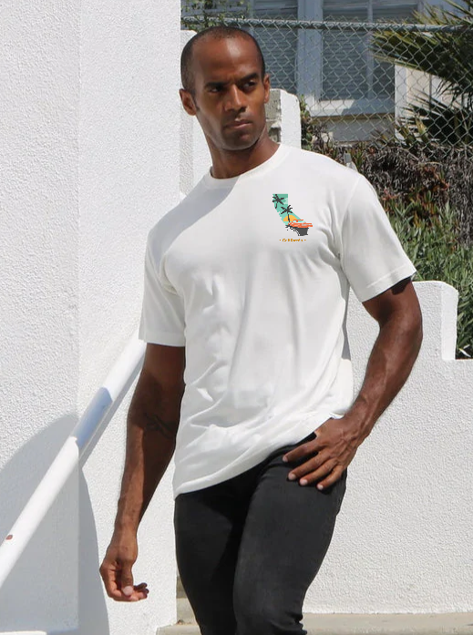 California Men's Bamboo Short Sleeve Graphic T-Shirt - The7Letter
