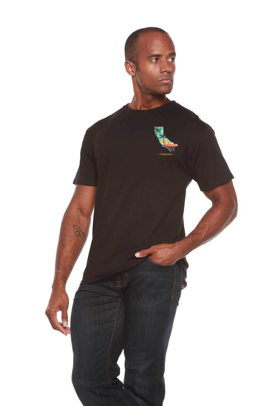 California Men's Bamboo Short Sleeve Graphic T-Shirt - The7Letter