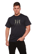 Dancing Skeletons Bamboo Viscose/Organic Cotton Short Sleeve Printed T-Shirt - The7Letter