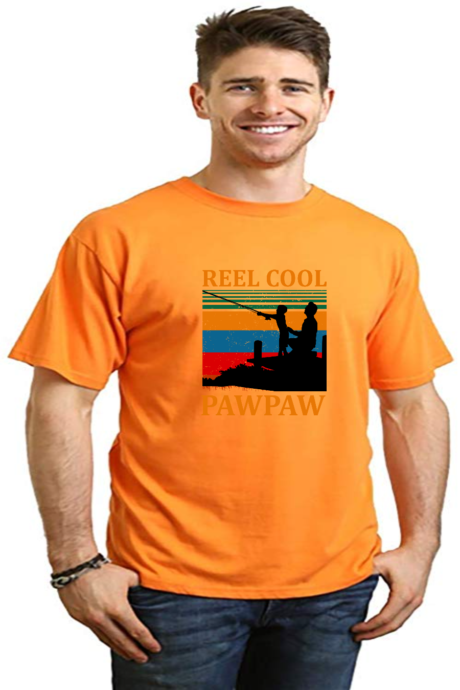 Real Cool Pawpaw Men's Bamboo Viscose/Organic Cotton Short Sleeve Printed T-Shirt - The7Letter