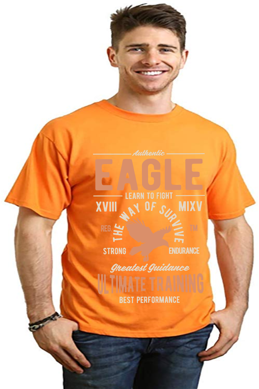 Eagle Men's Bamboo Viscose/Organic Cotton Short Sleeve Graphic T-Shirt - The7Letter
