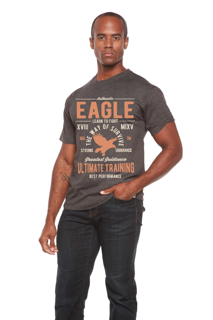 Eagle Men's Bamboo Viscose/Organic Cotton Short Sleeve Graphic T-Shirt - The7Letter