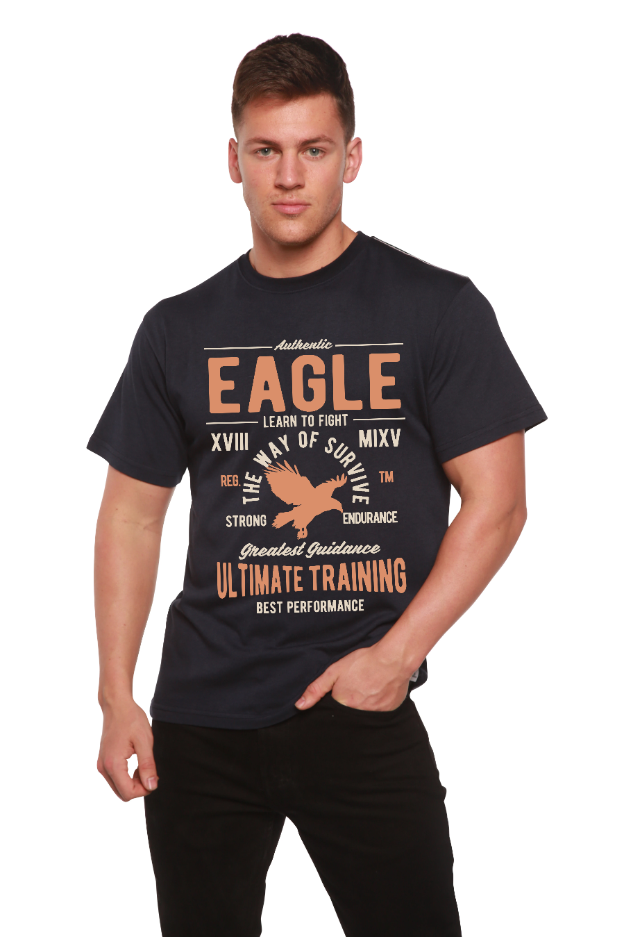 Eagle Men's Bamboo Viscose/Organic Cotton Short Sleeve Graphic T-Shirt - The7Letter