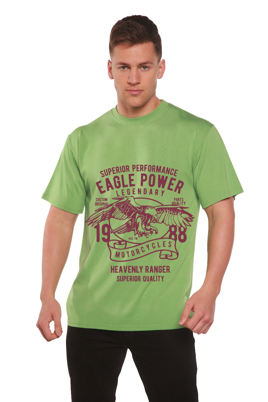 Eagle Power Men's Bamboo Viscose/Organic Cotton Short Sleeve Graphic T-Shirt - The7Letter
