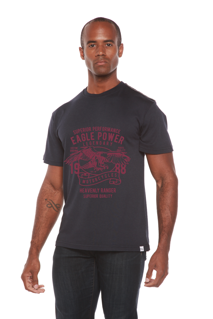 Eagle Power Men's Bamboo Viscose/Organic Cotton Short Sleeve Graphic T-Shirt - The7Letter