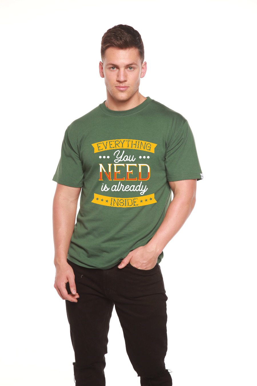 Everything you need Men's Bamboo Viscose/Organic Cotton Short Sleeve Graphic T-Shirt - The7Letter