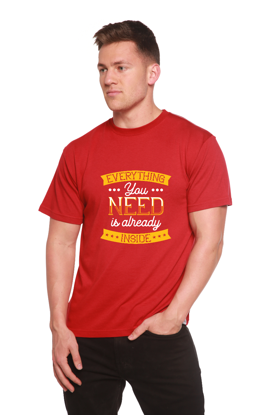 Everything you need Men's Bamboo Viscose/Organic Cotton Short Sleeve Graphic T-Shirt - The7Letter
