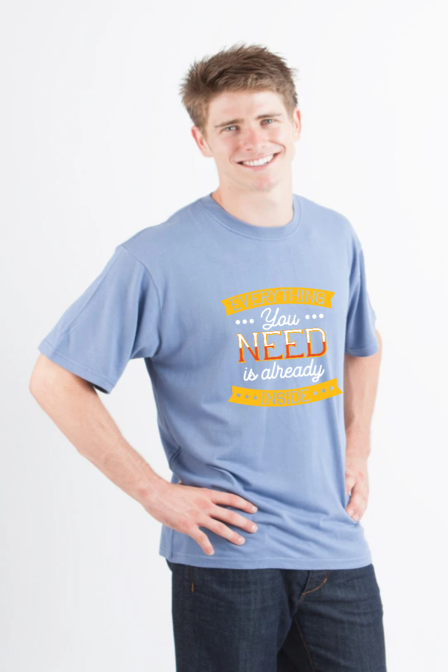Everything you need Men's Bamboo Viscose/Organic Cotton Short Sleeve Graphic T-Shirt - The7Letter