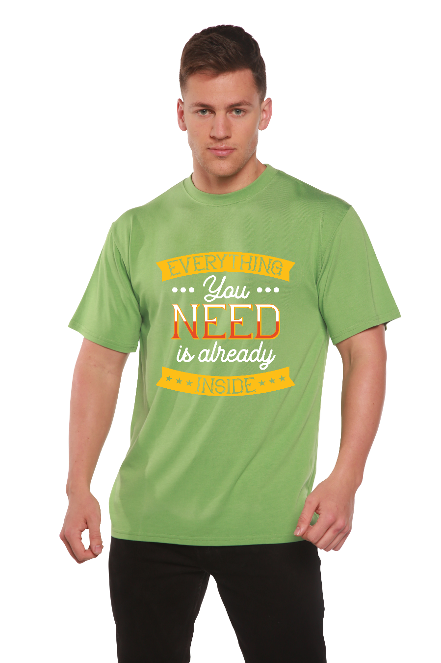 Everything you need Men's Bamboo Viscose/Organic Cotton Short Sleeve Graphic T-Shirt - The7Letter