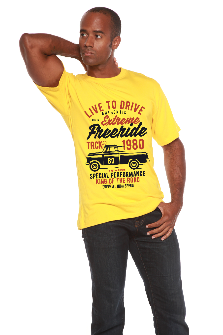 Extreme Freeride Men's Bamboo Viscose/Organic Cotton Short Sleeve Graphic T-Shirt - The7Letter