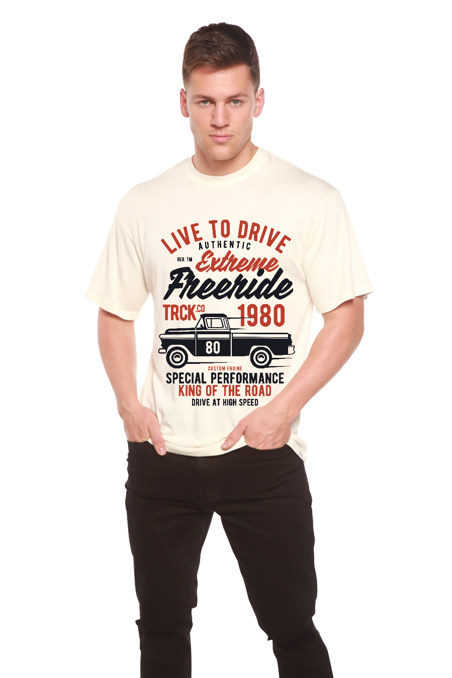 Extreme Freeride Men's Bamboo Viscose/Organic Cotton Short Sleeve Graphic T-Shirt - The7Letter