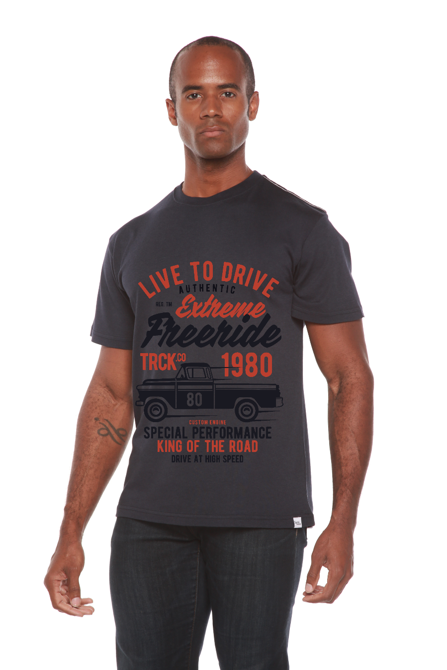 Extreme Freeride Men's Bamboo Viscose/Organic Cotton Short Sleeve Graphic T-Shirt - The7Letter